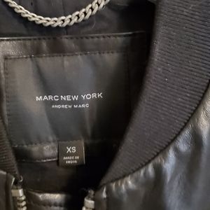 Black leather jacket